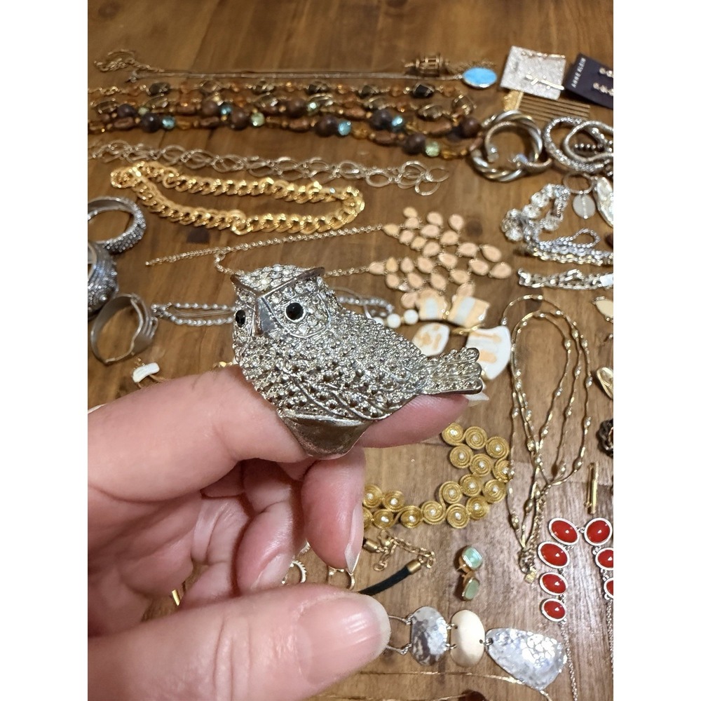Vintage Modern Costume 99 Pieces Jewelry Lot Signed Necklace Earrings Broach - Picture 14 of 16